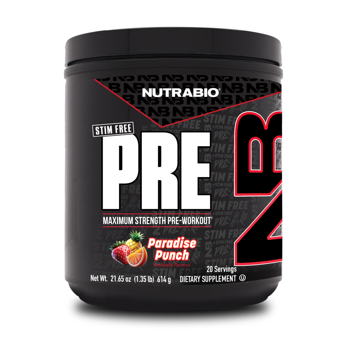 NutraBio Stim-Free Pre-Workout Paradise Punch