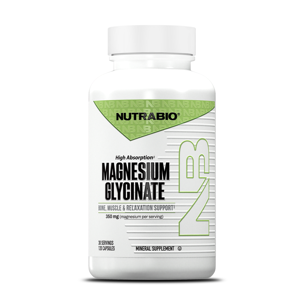 NutraBio Magnesium Glycinate (120 Capsules)