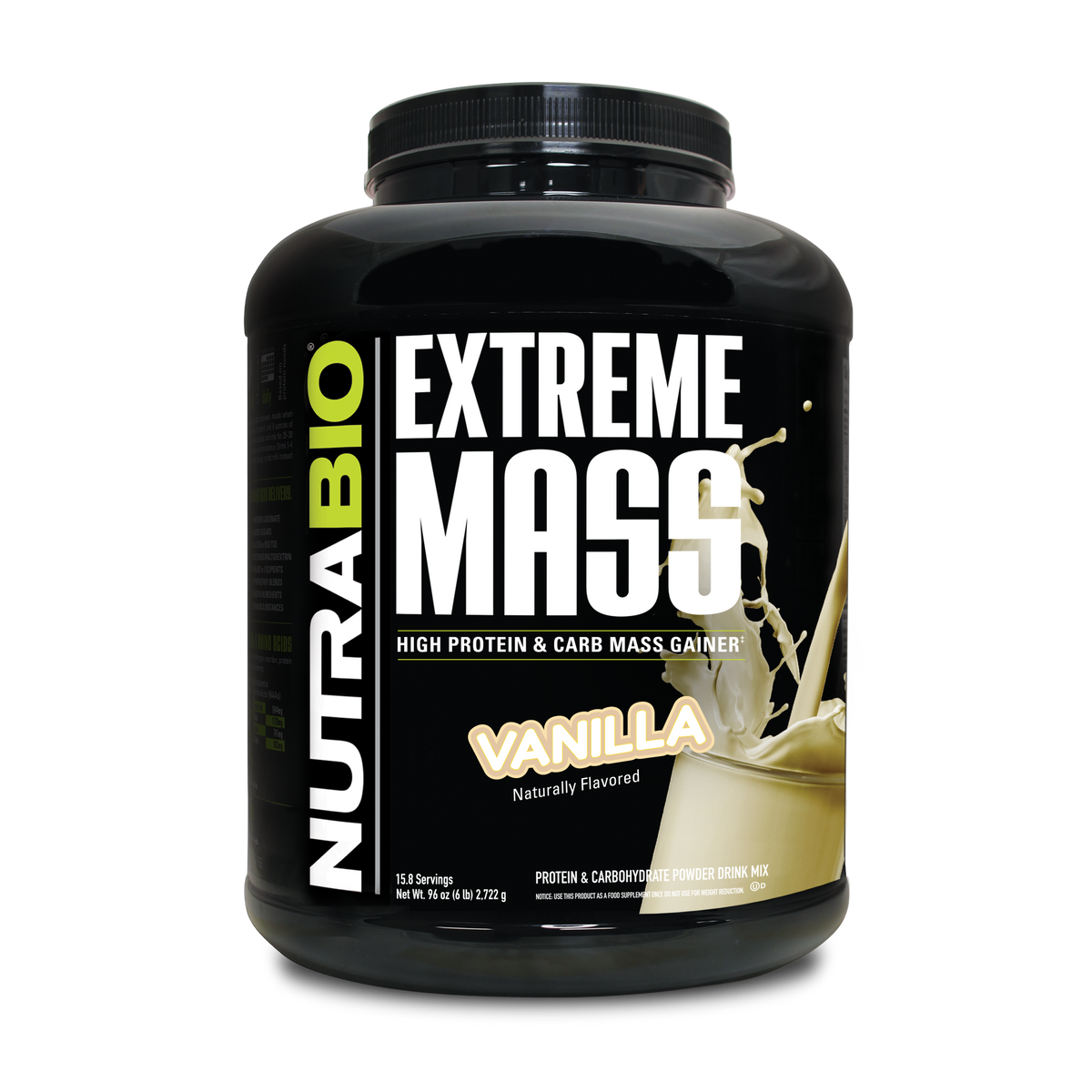 NutraBio Extreme Mass Gainer 6 lb - Vanilla