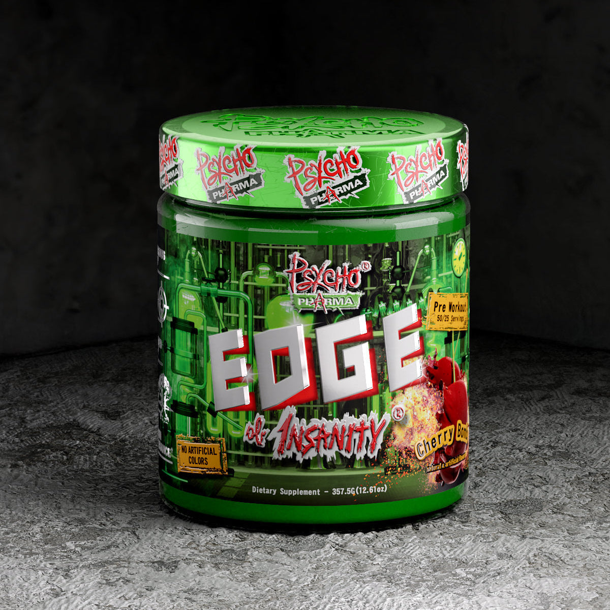 Psycho Pharma Edge of Insanity Pre-Workout - Cherry Bomb flavor