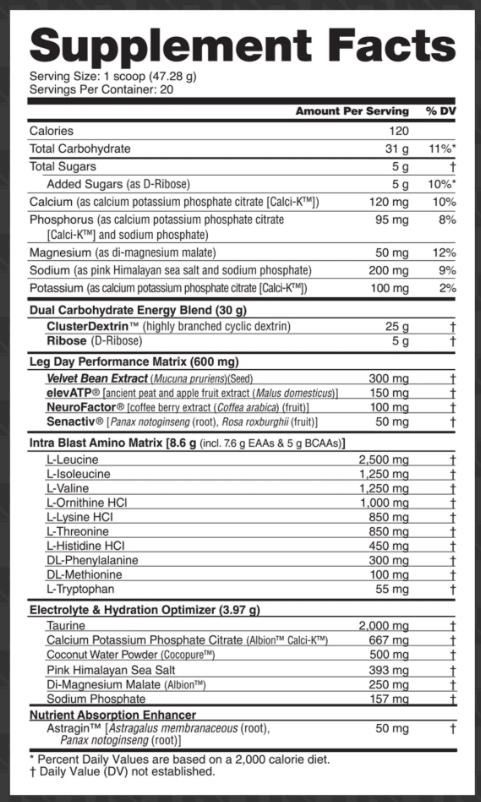 NUTRABIO LEG DAY GRAPE BERRY CRUSH