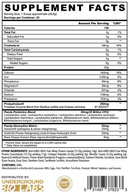 PANDA SUPPLEMENTS STRAWBERRIES & CREAM