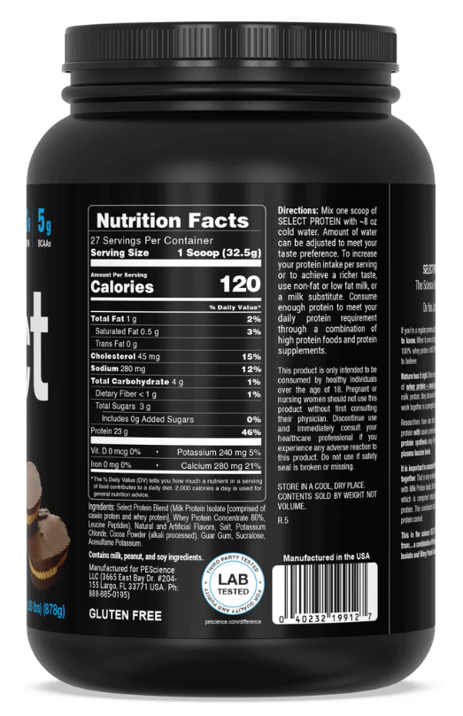 PESCIENCE PROTEIN PEANUT BUTTER CUP 27 SERV