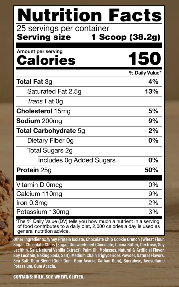 BUM ITHOLATE PROTEIN MILK AND COOKIES
