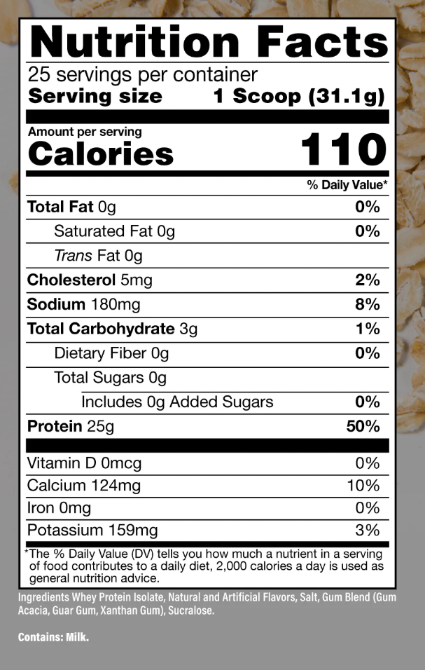 BUM ITHOLATE PROTEIN VANILLA OATMEAL COOKIE