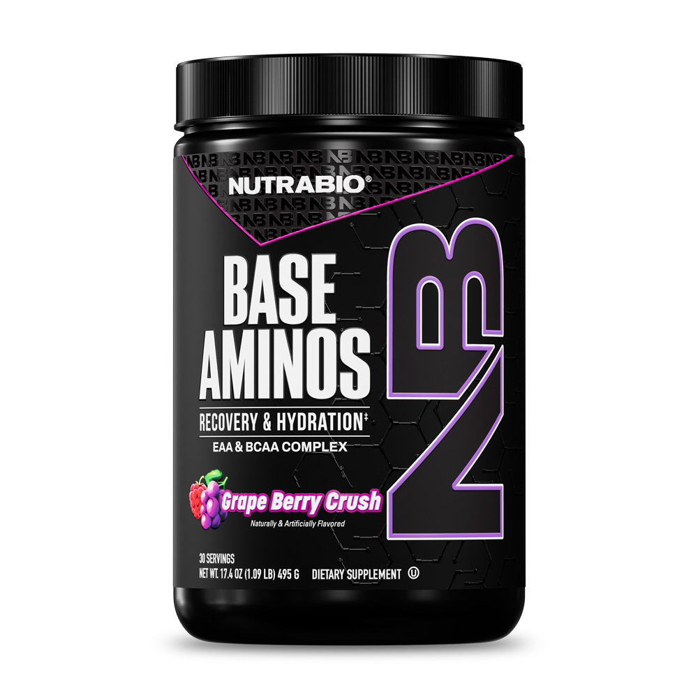 NutraBio Base Aminos EAA + Hydration - Grape Berry Crush