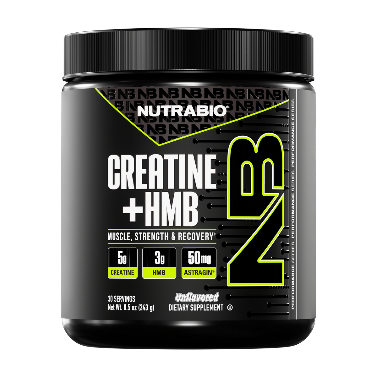 NutraBio Creatine + HMB (30 Servings) - Unflavored