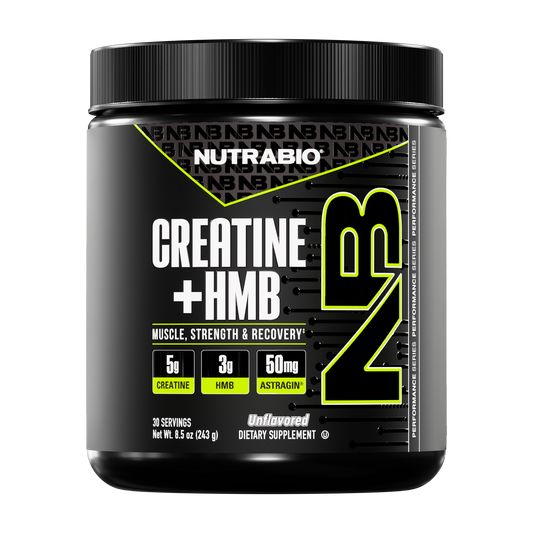 NutraBio Creatine + HMB (30 Servings) - Unflavored