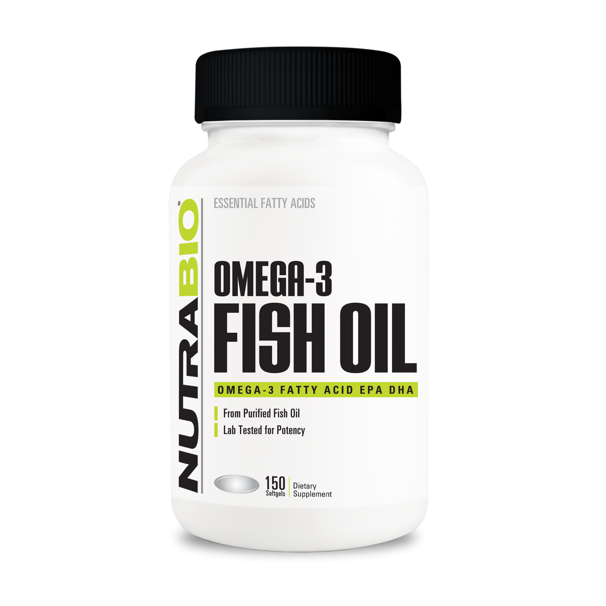 NutraBio Omega-3 Fish Oil (75 Servings)
