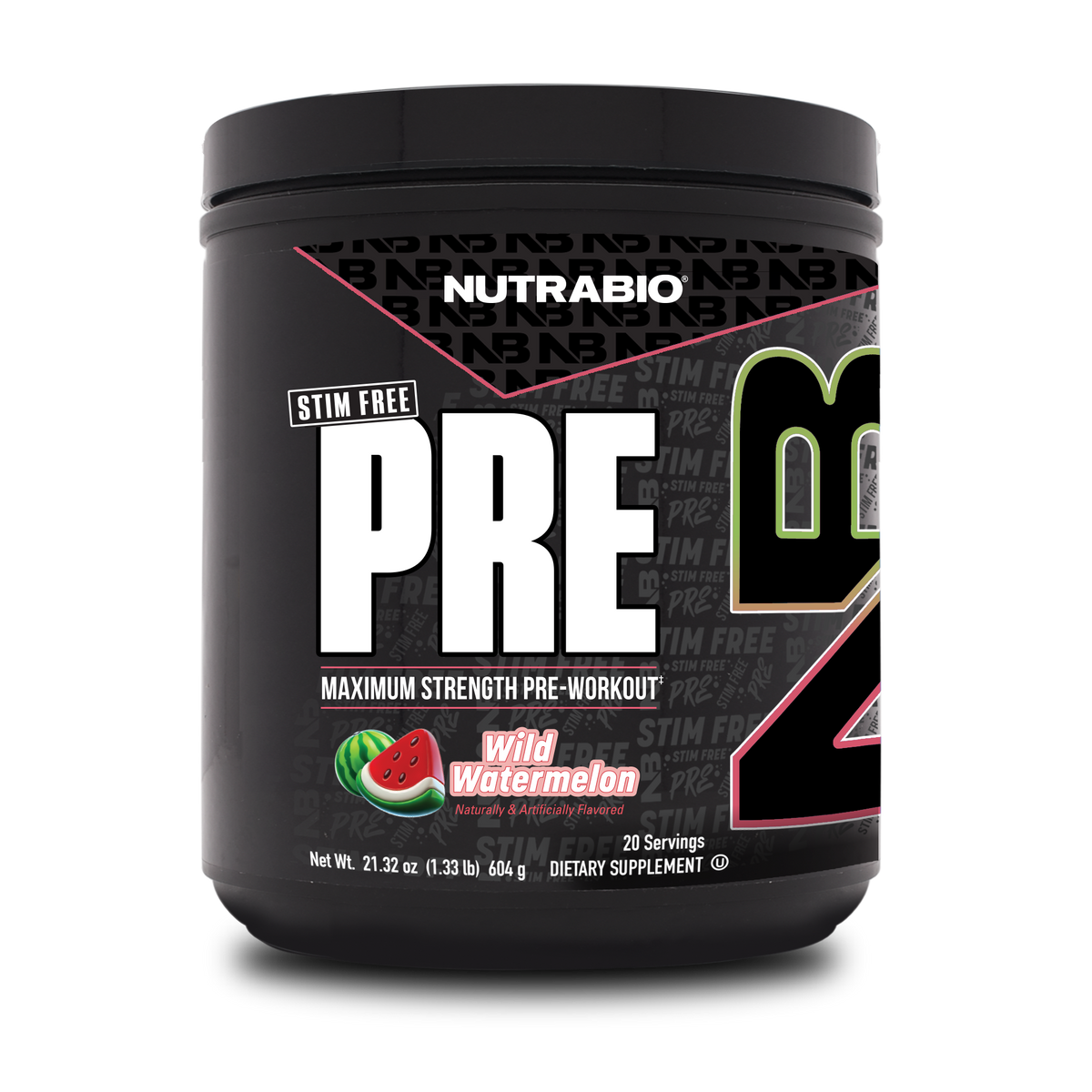 NutraBio Stim-Free Pre-Workout Wild Watermelon