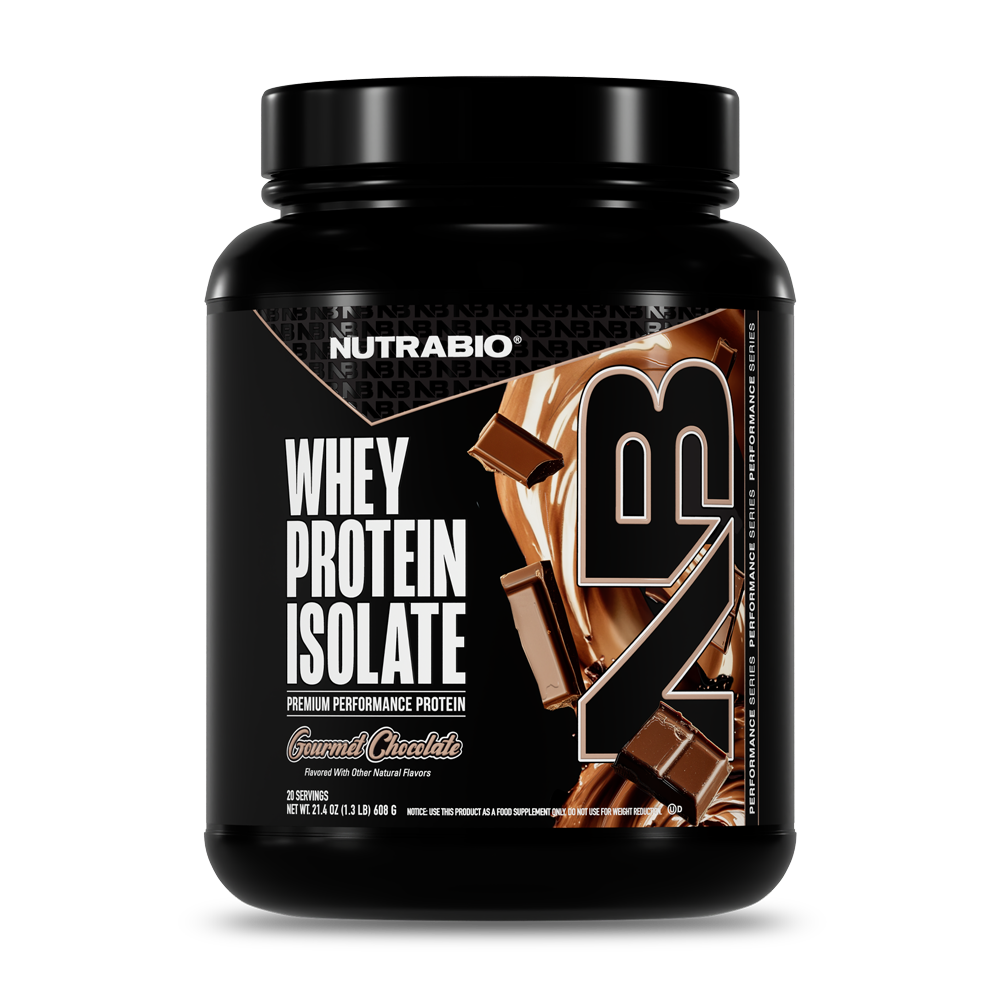 NutraBio 100% Whey Protein Isolate (20 Servings) - Gourmet Chocolate