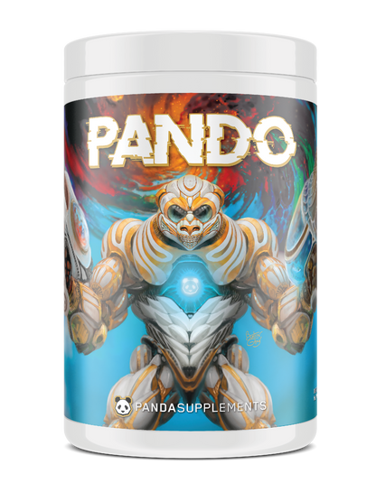 Panda Supps Pando Pre-Workout - Electric Blue Colada supplement facts / back label