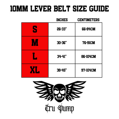 TruPump Lever Belt size guide