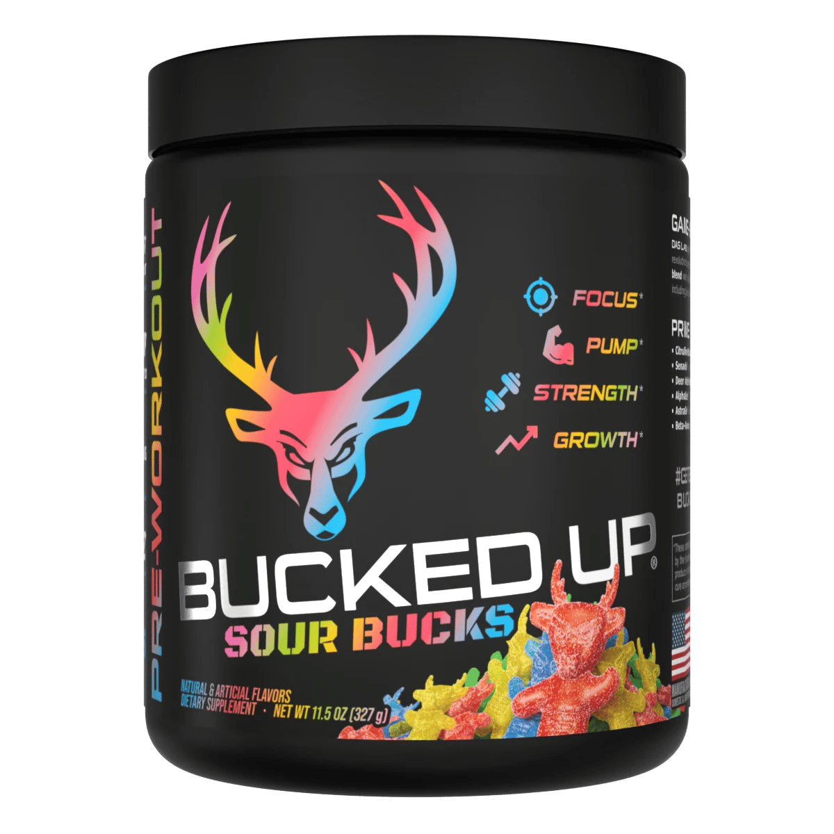 Bucked Up Pre-Workout - Sour Bucks flavor
