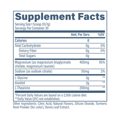 Revive MD Sleep - Honey Lemon supplement facts