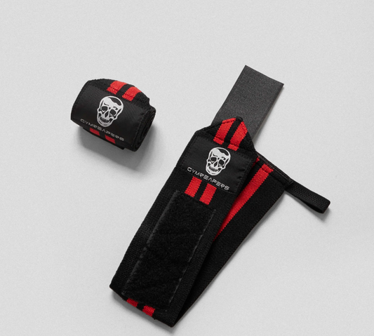 GYM REAPERS WRIST WRAP SUPPORT RED AND BLACK