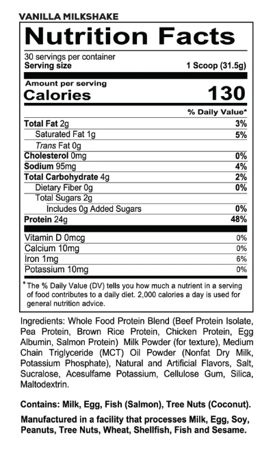 MRE LITE VANILLA MILKSHAKE