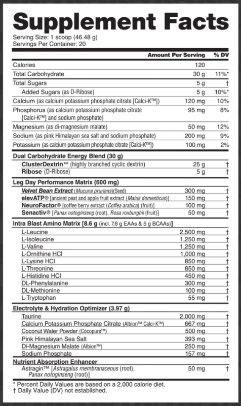 NUTRABIO LEG DAY PEACH