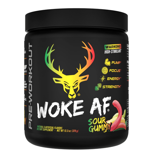 Bucked Up Woke AF High-Stim Pre-Workout - Sour Gummy flavor
