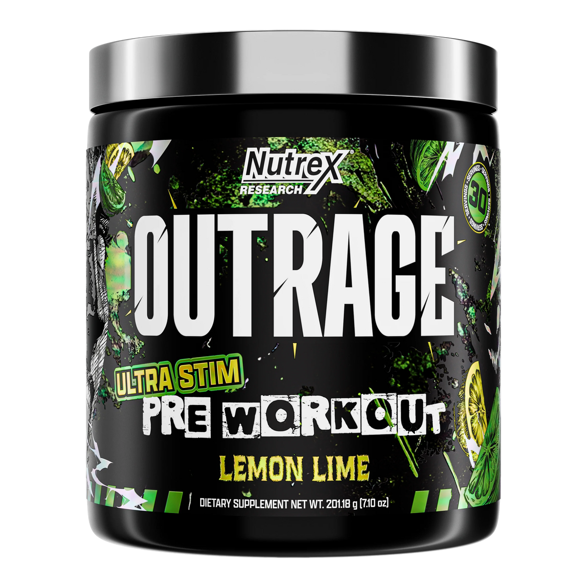 Nutrex Outrage Ultra-Stim Pre-Workout - Lemon Lime flavor
