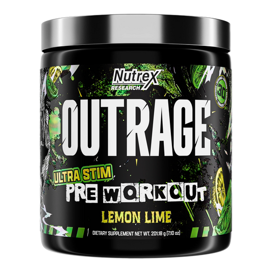 Nutrex Outrage Ultra-Stim Pre-Workout - Lemon Lime flavor