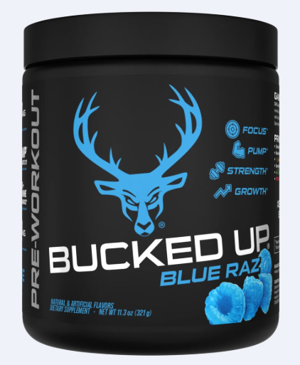 Bucked Up Pre-Workout - Blue Razz flavor