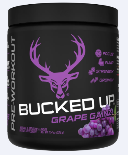 Bucked Up Pre-Workout - Grape Gainz flavor