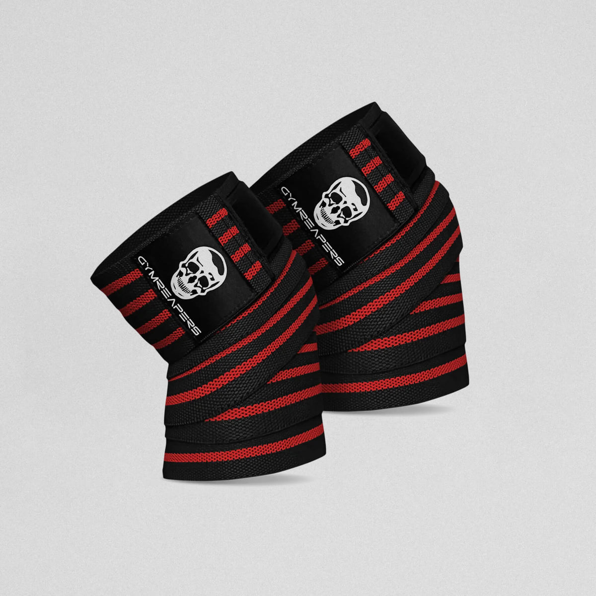 Gym Reapers Knee Wraps Black/Red Stripe