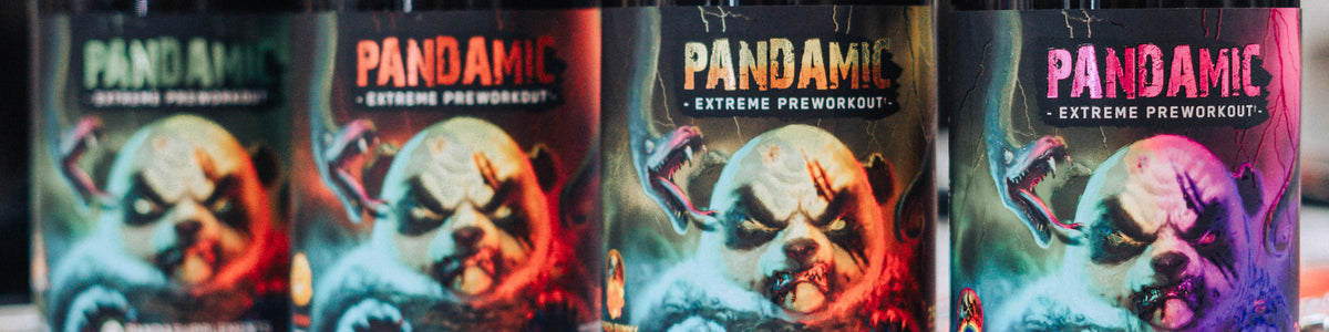 Four Pandamic extreme pre-workout tubs